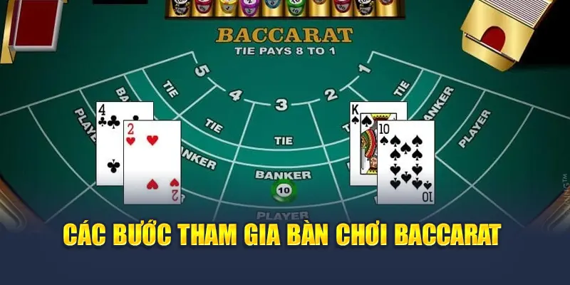 Các bước tham gia bàn chơi Baccarat