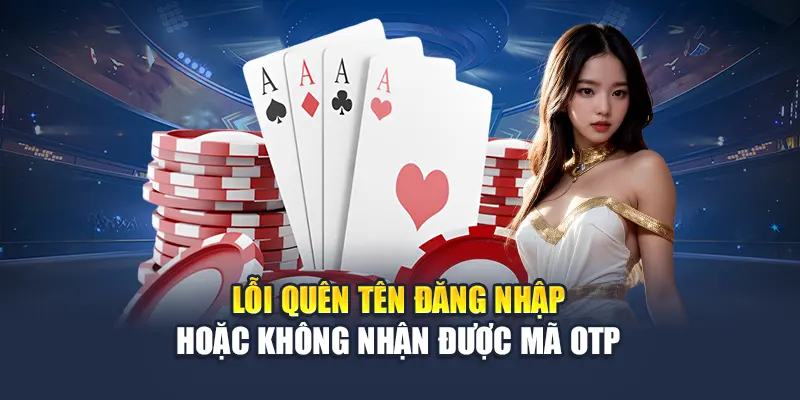 Lỗi quên tên đăng nhập hoặc không nhận được mã OTP